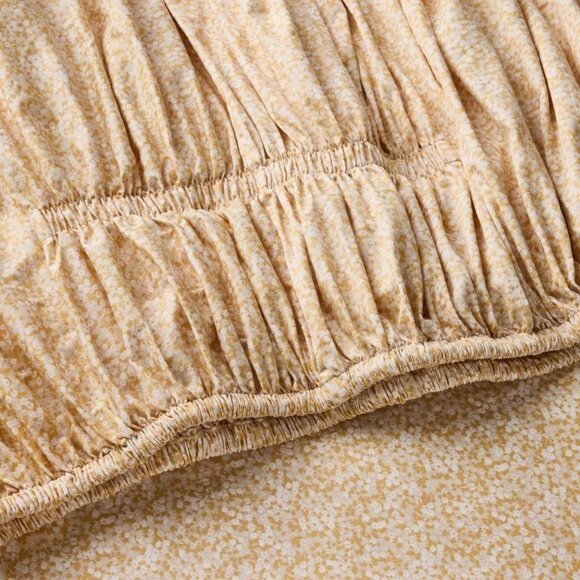 Full Scalloped Edge Ditsy Floral Sheet Set Peach/Pink - Threshold Studio McGee - Picture 3 of 5